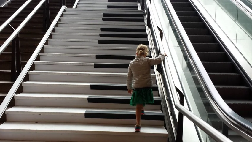 Les escaliers piano de rotterdam central station