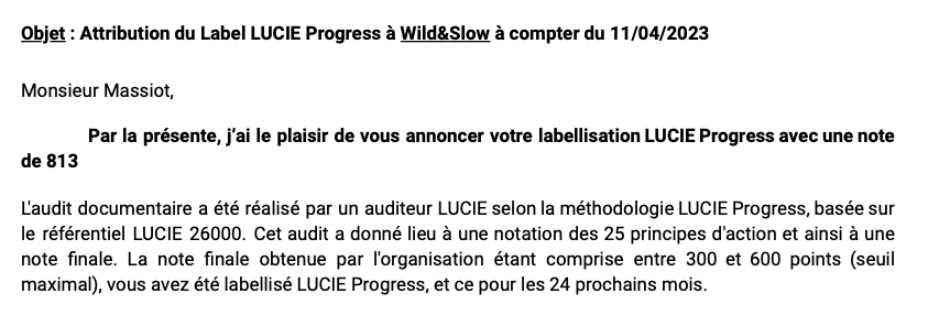 Note ISO 26000 Wild&Slow